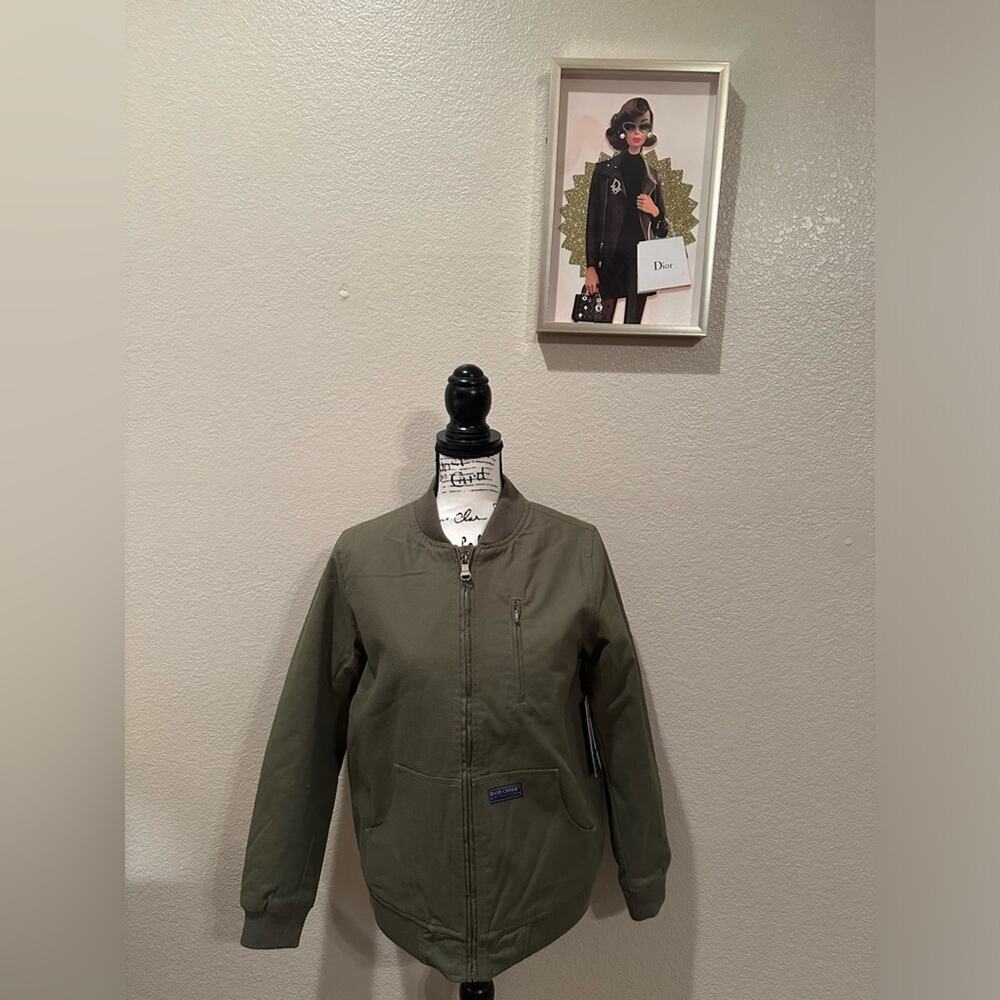 NWT Bass Creek Outfitters Quilted Green Duck Bomber Jacket in Green